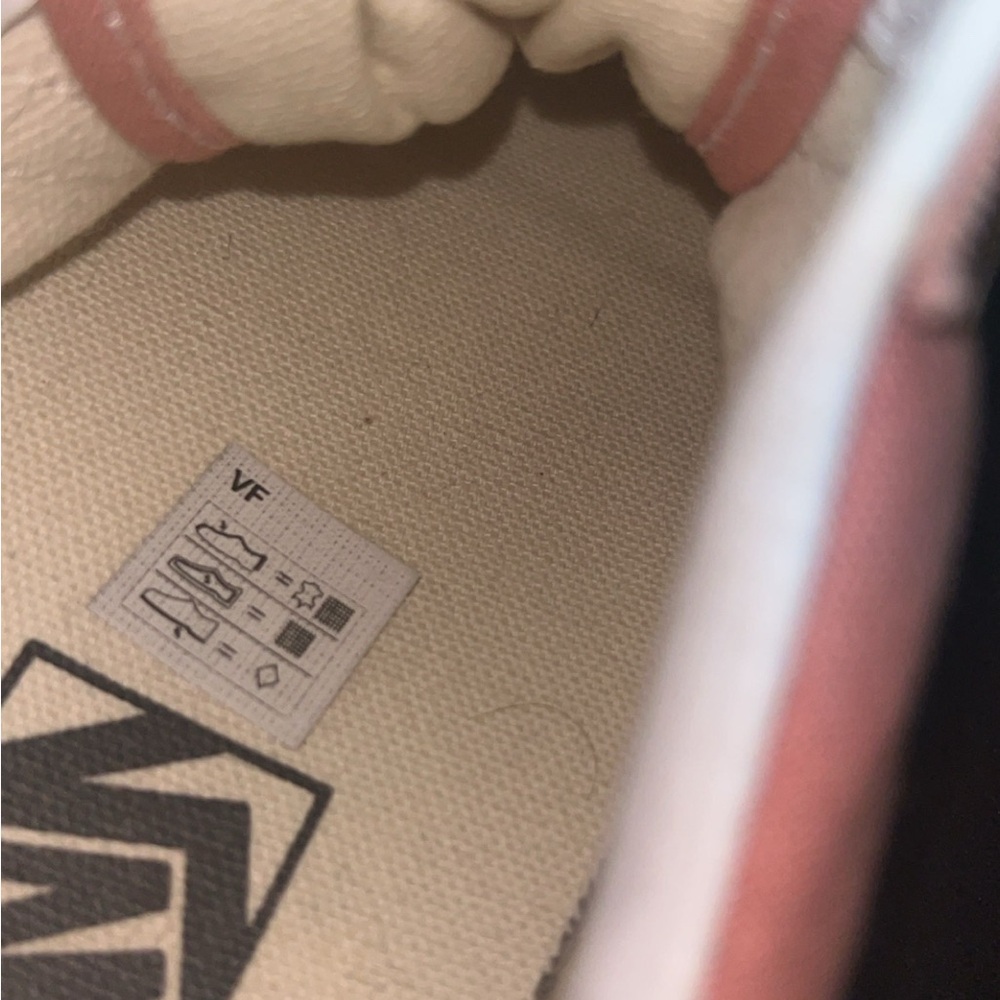 Vans Women's Peach and White Sneakers - Picture 4 of 4